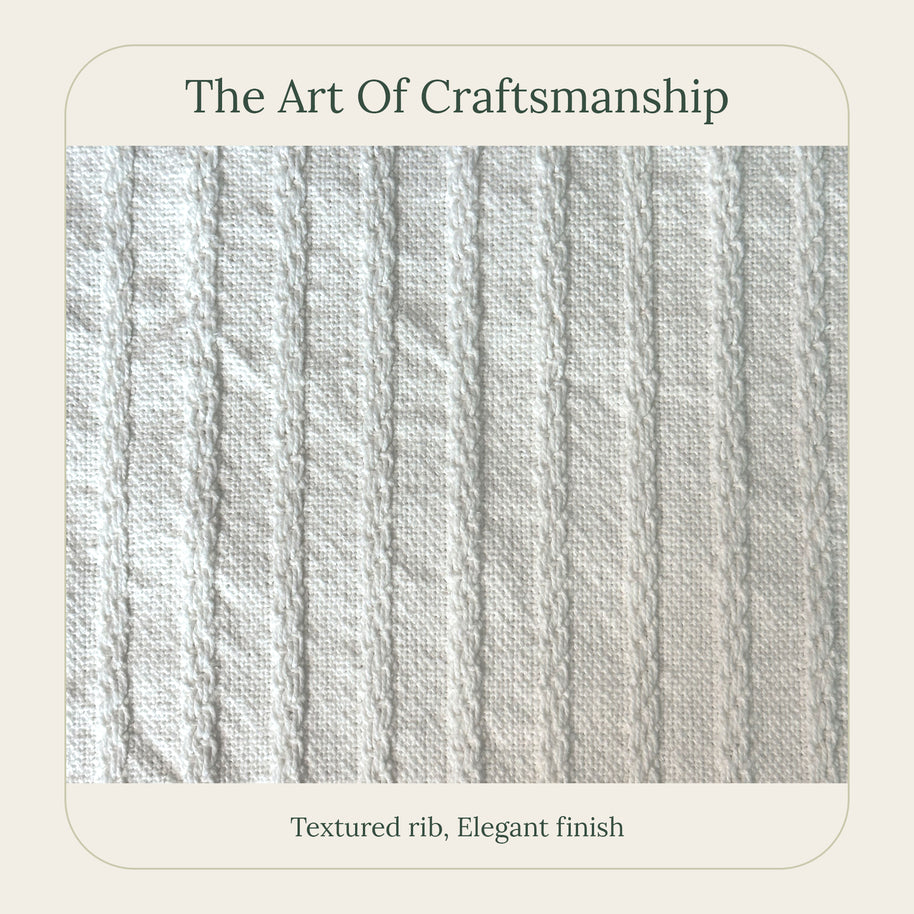 Ivory Pleat Throw Pillow Cover