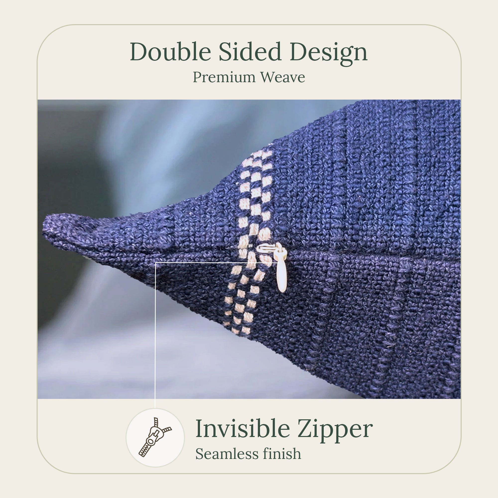 Indigo Snug Throw Pillow Cover