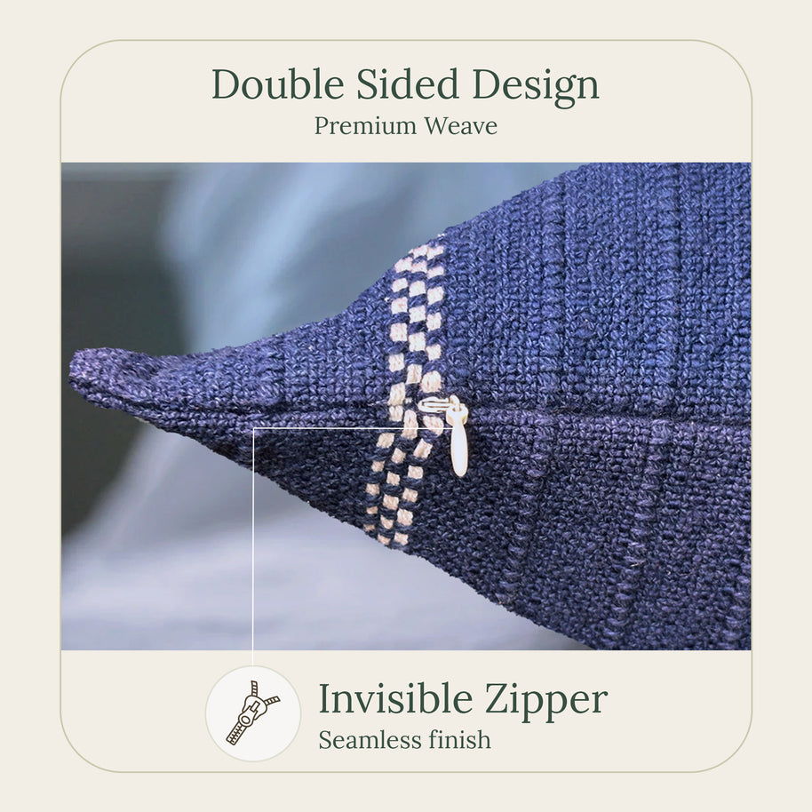 Indigo Snug Throw Pillow Cover