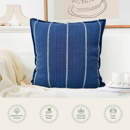 Indigo Snug Throw Pillow Cover