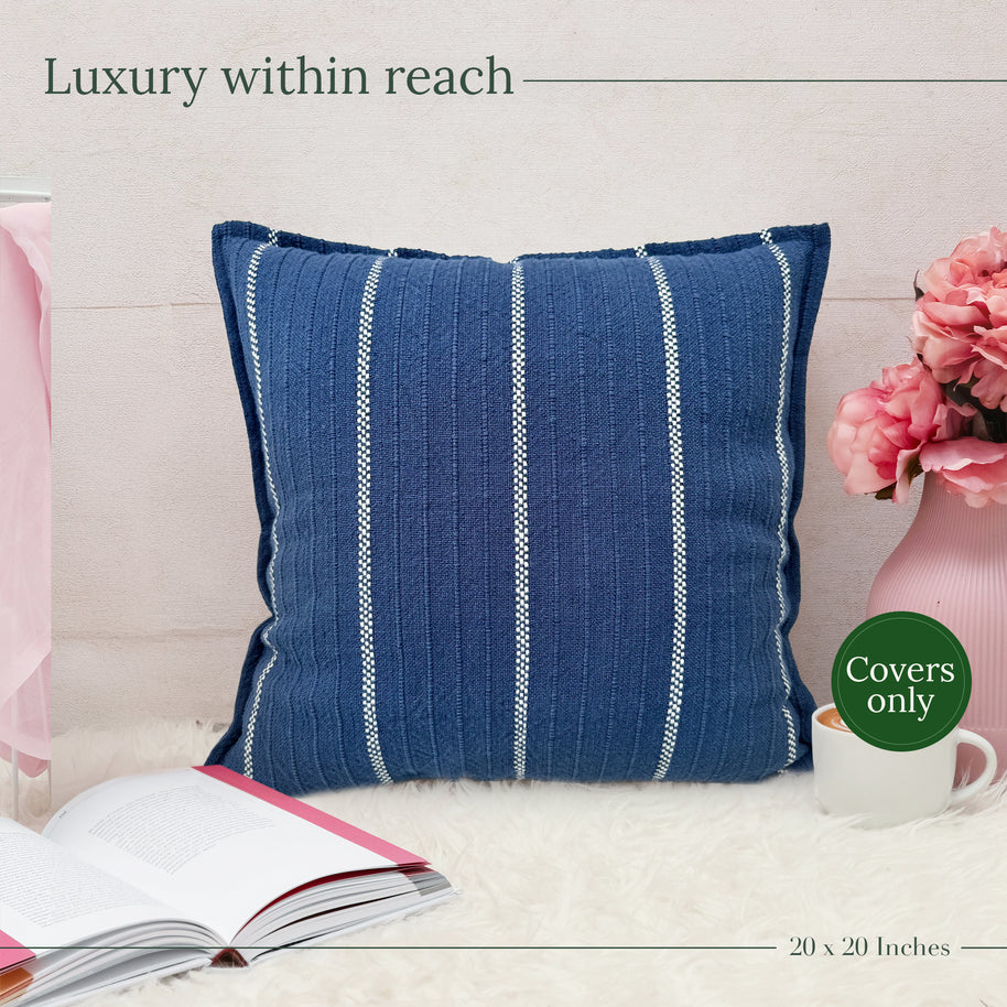 Indigo Snug Throw Pillow Cover