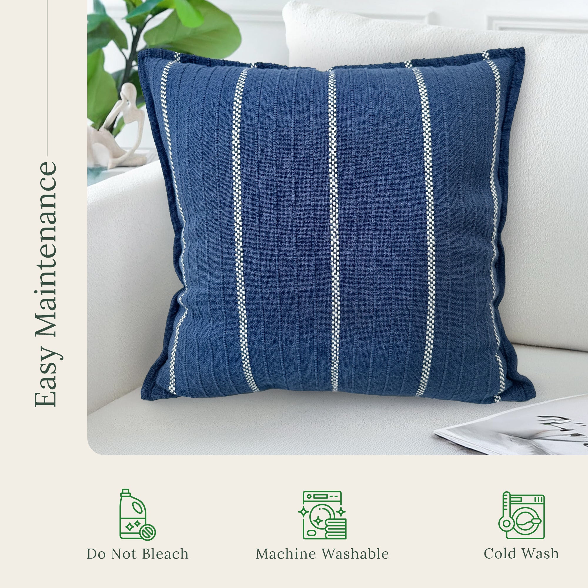 Indigo Snug Throw Pillow Cover