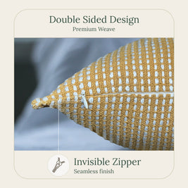 Golden Glow Lumbar Pillow Cover