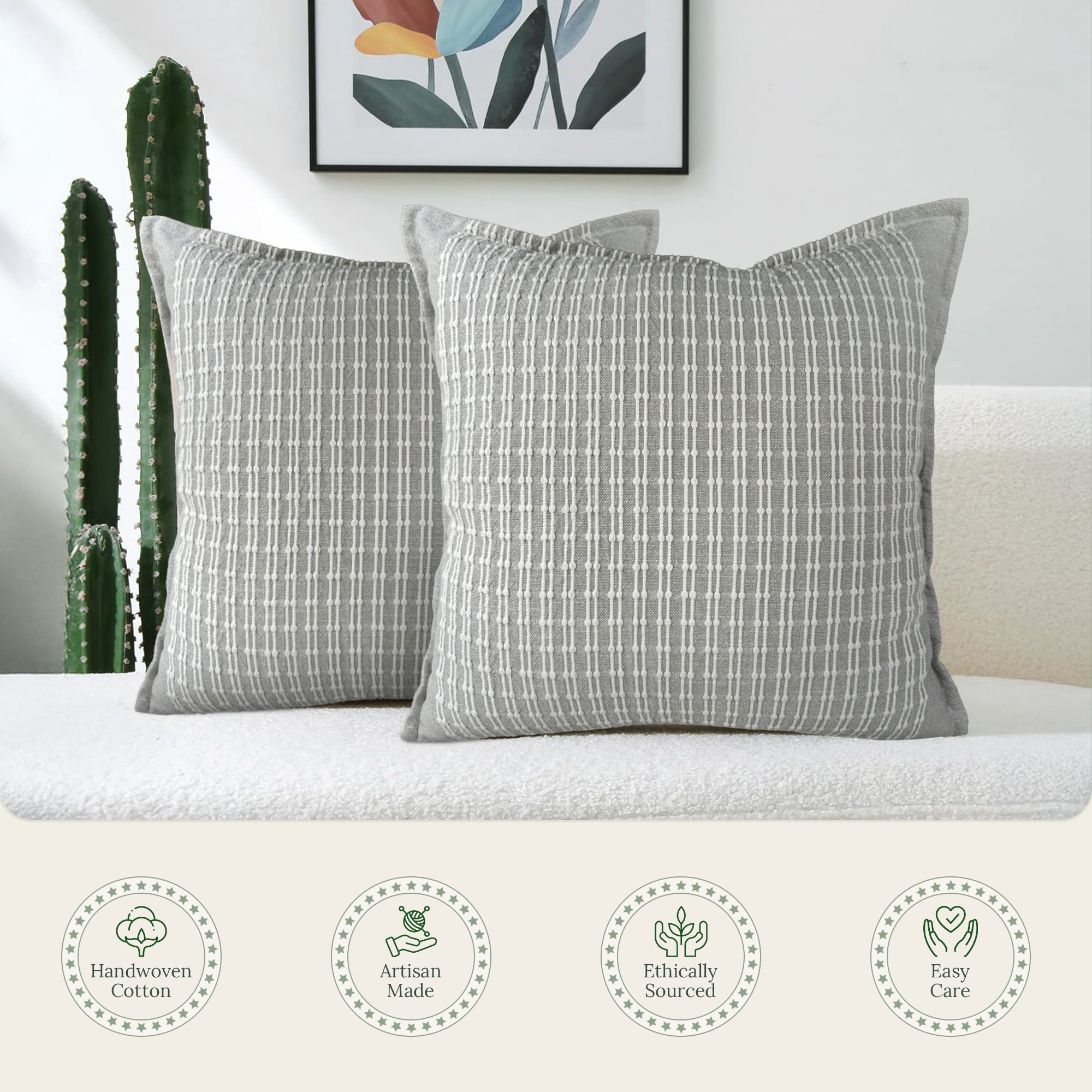 Serene Throw Pillow Cover