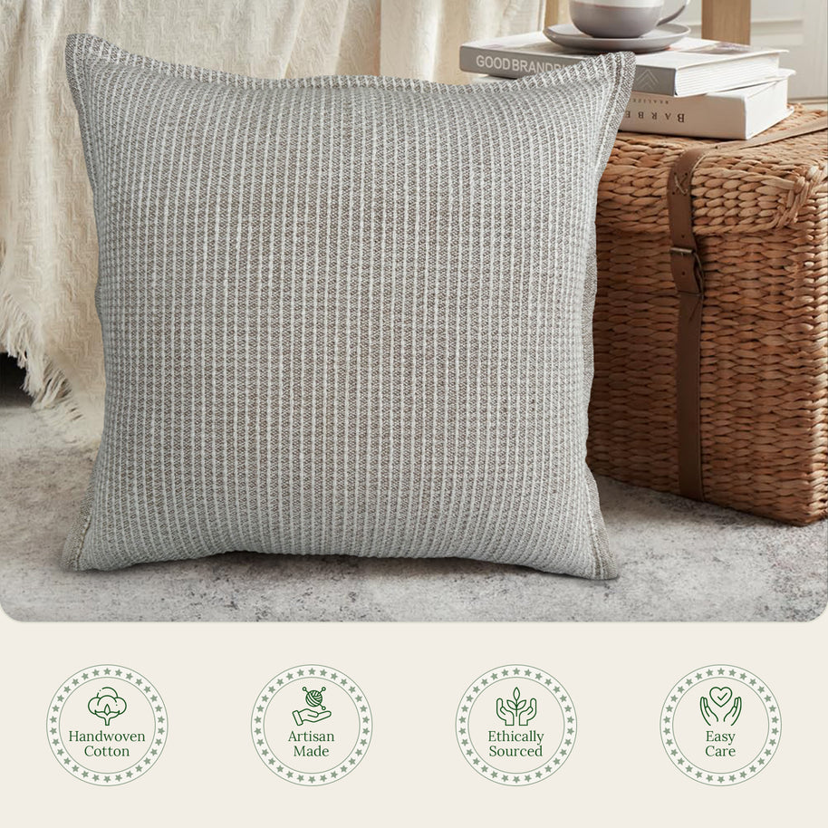 Oat Haven Throw Pillow Cover