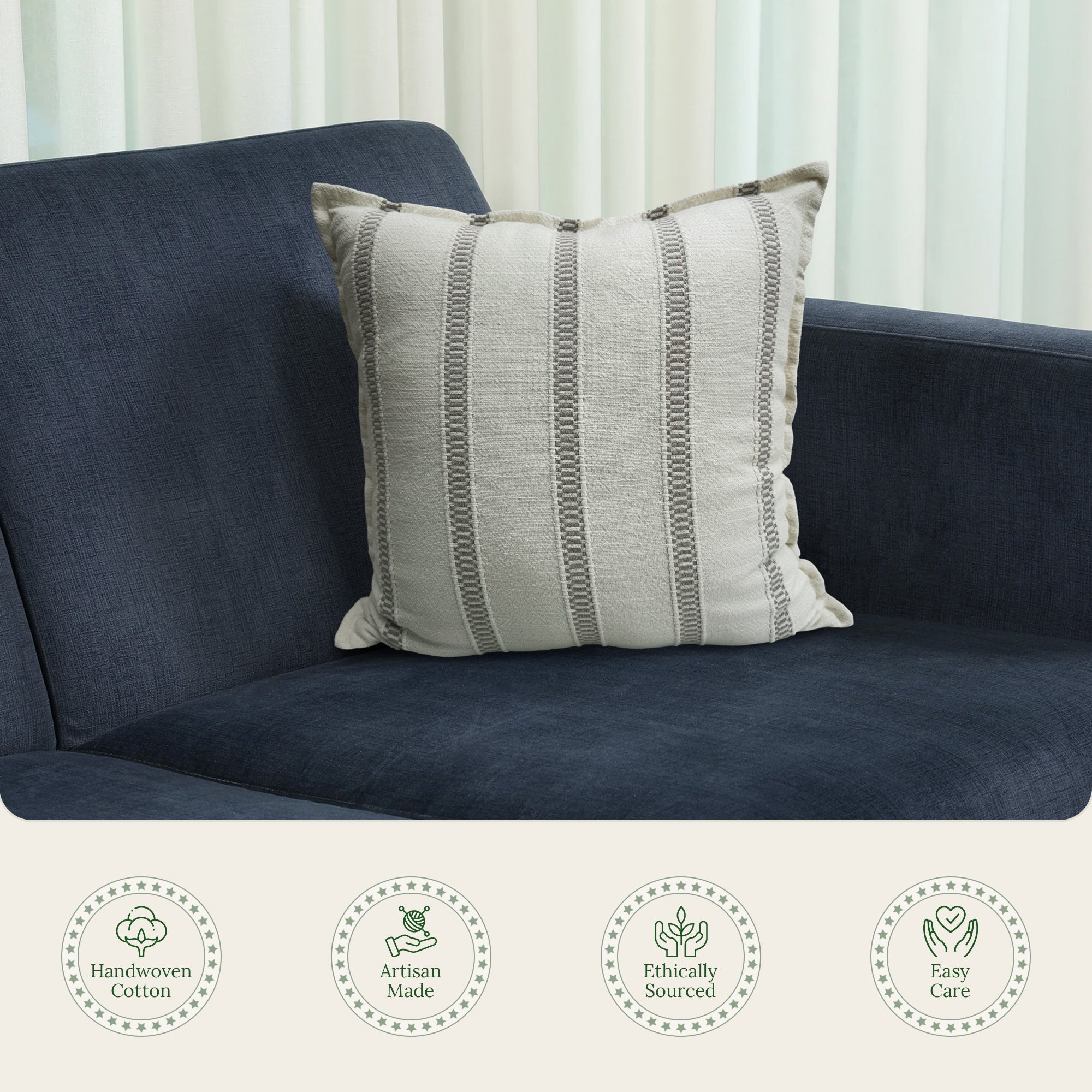 Grey Hearth Throw Pillow Cover