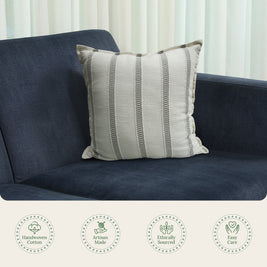 Grey Hearth Throw Pillow Cover