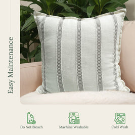 Grey Hearth Throw Pillow Cover