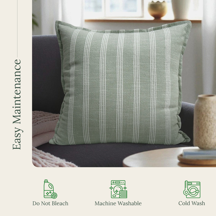 Sage Bliss Throw Pillow Cover