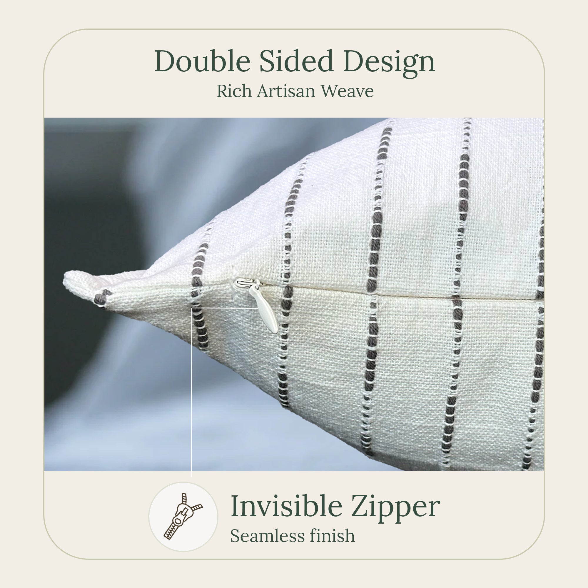 Gray Rest Throw Pillow Cover