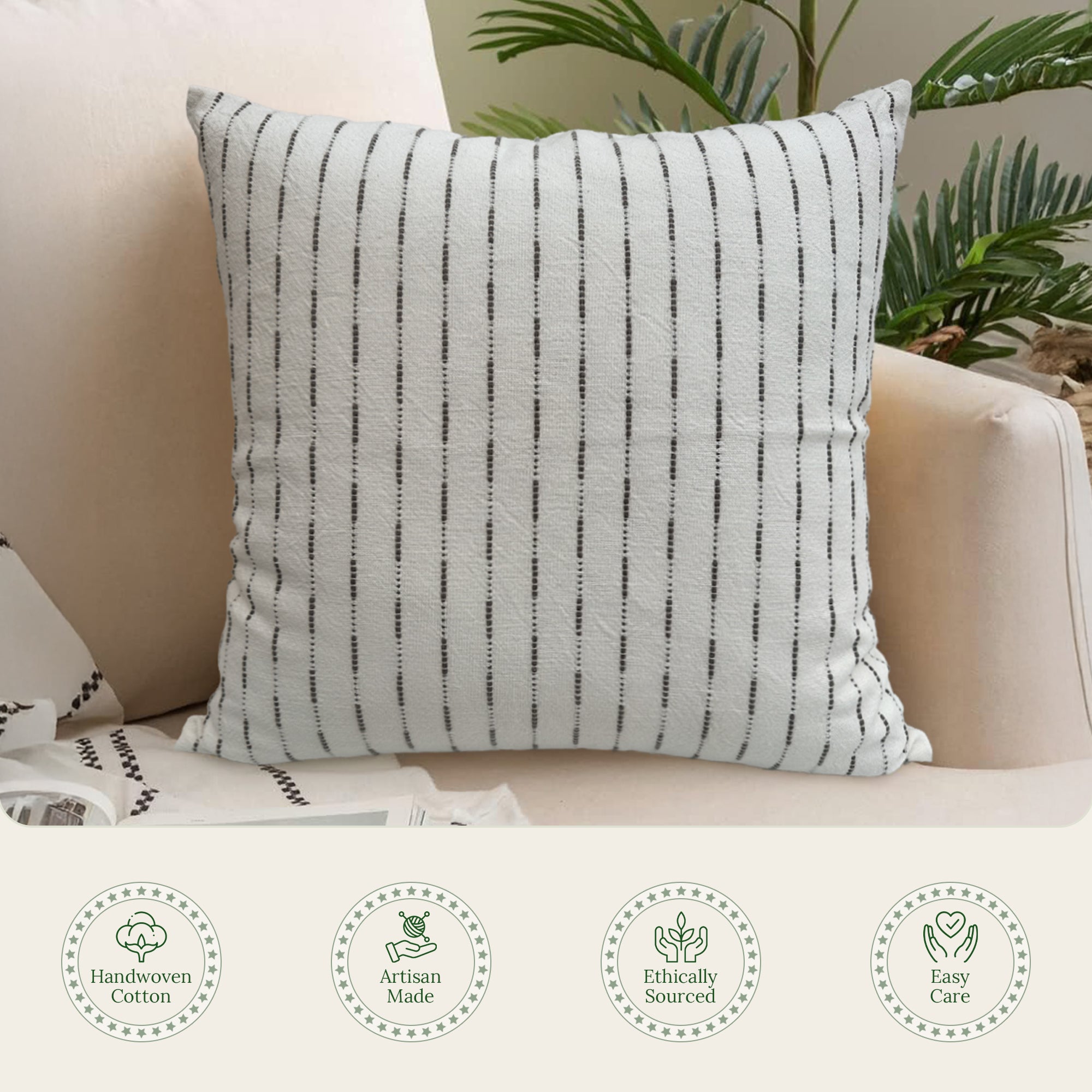 Gray Rest Throw Pillow Cover