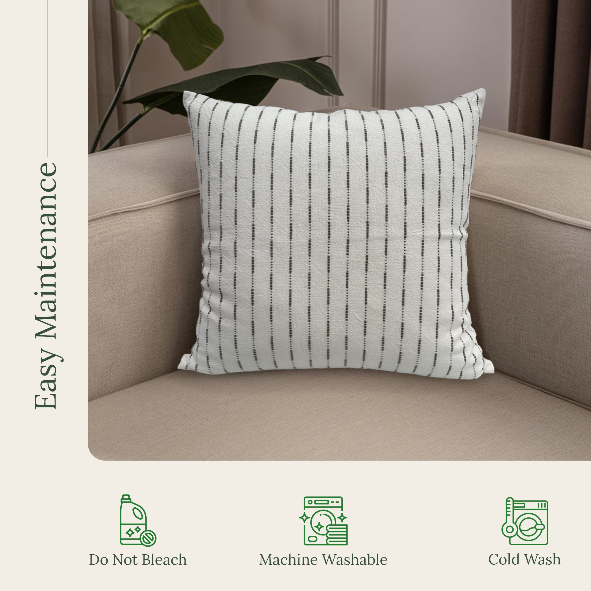 Gray Rest Throw Pillow Cover