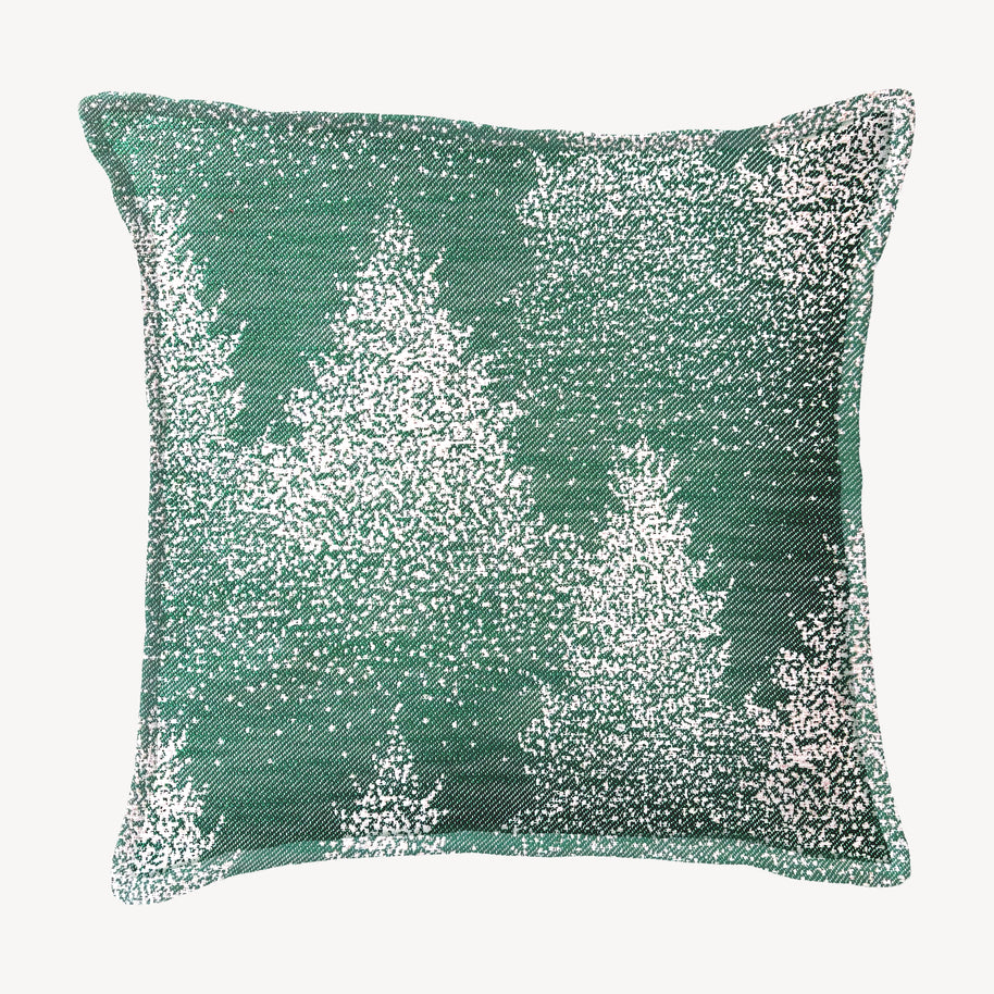 Moss & Snow Throw Pillow Cover