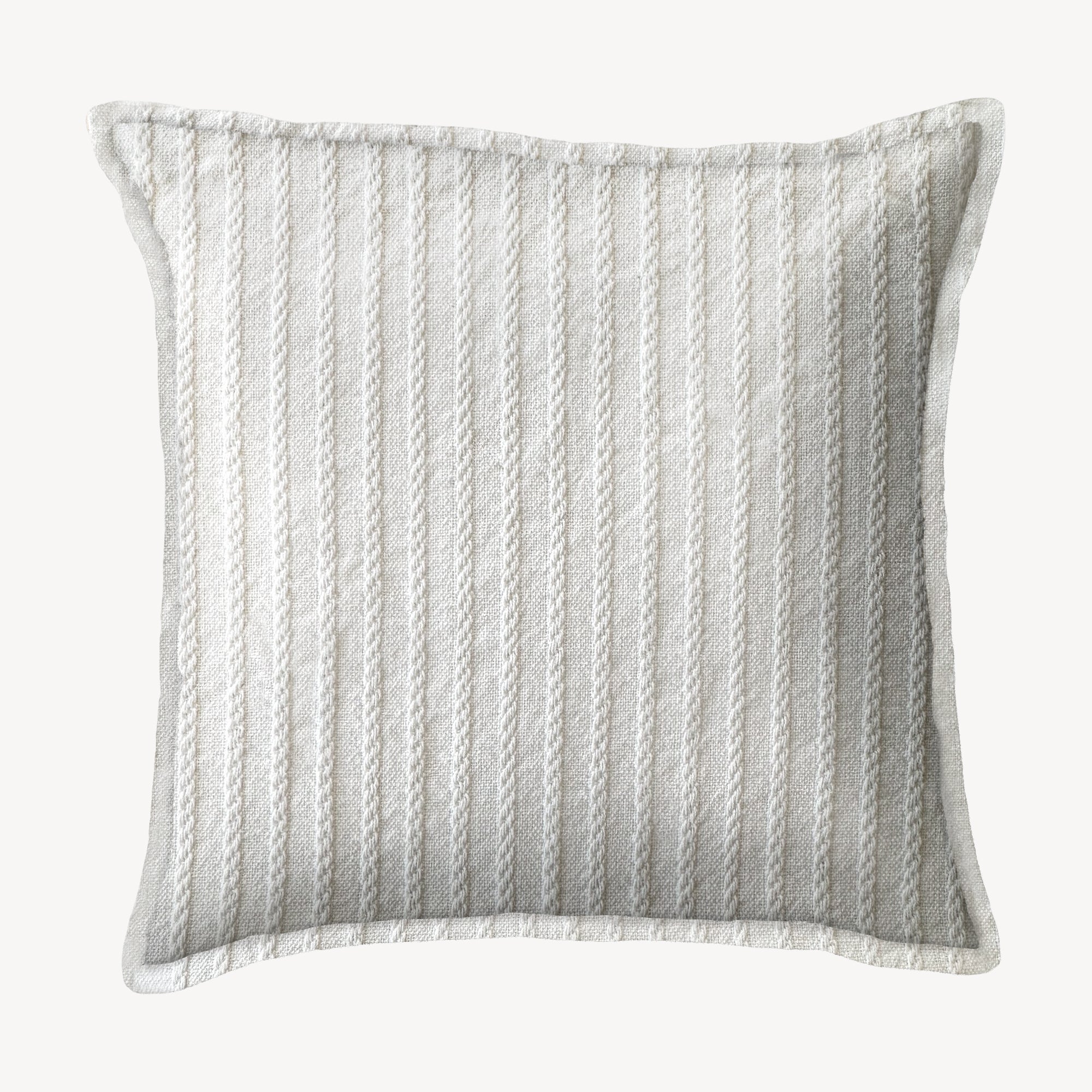 Ivory Pleat Throw Pillow Cover
