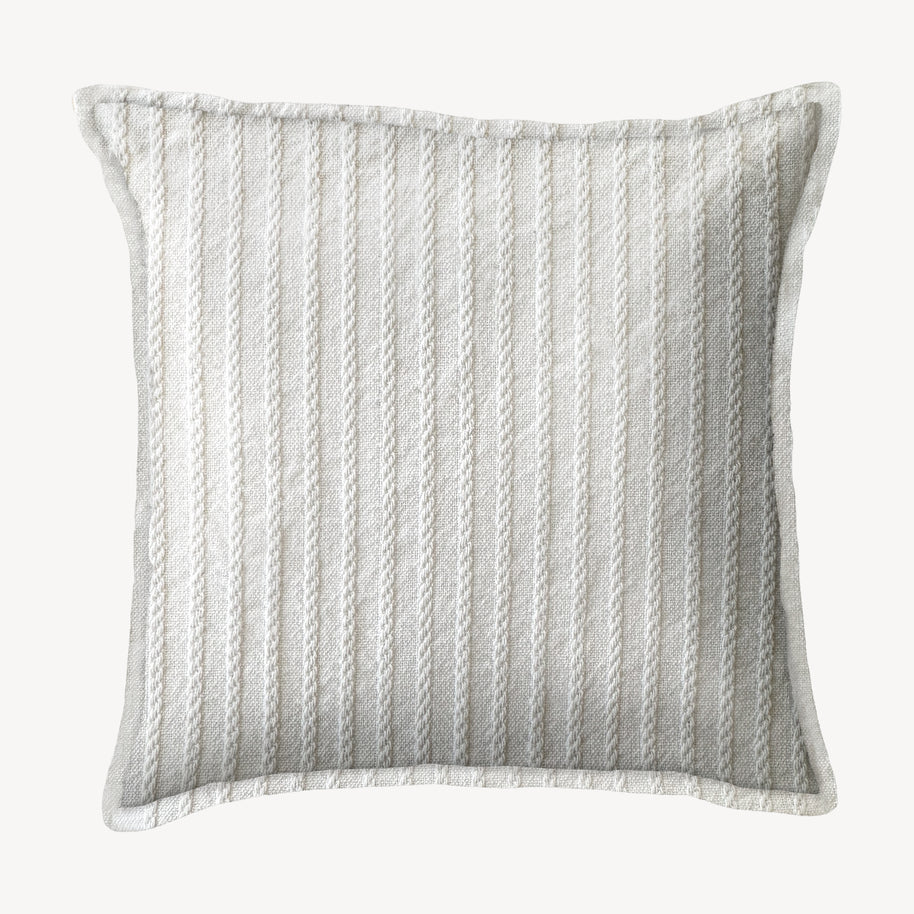 Ivory Pleat Throw Pillow Cover